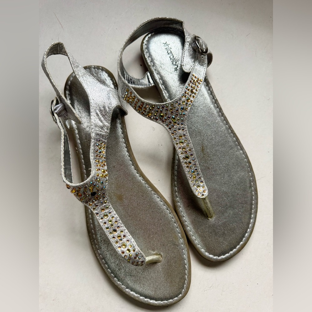 Sparkly Silver Xhilaration Sandals Size 11